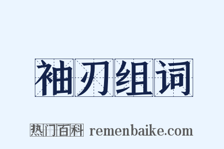 袖刃组词是什么意思的图片